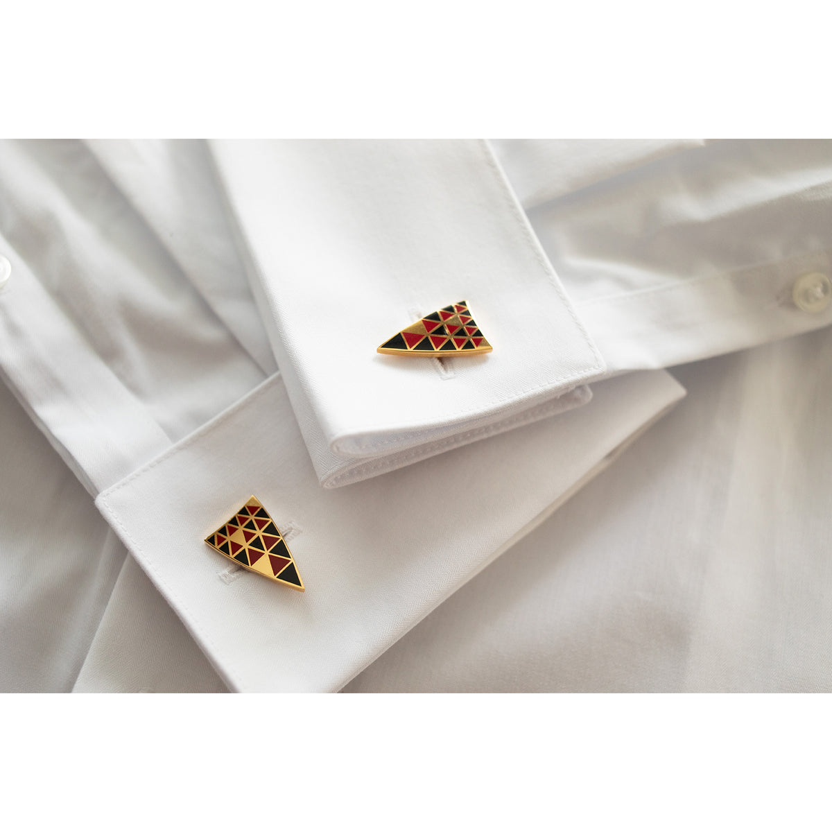 Mosaic Floor Triangle Cuff Links